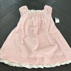 Ralph Lauren Pink and White Seersucker Dress Sz 6